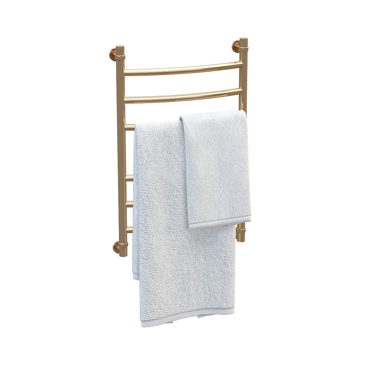 Golden Towel Rack 3D Model – Elegant Metallic Design