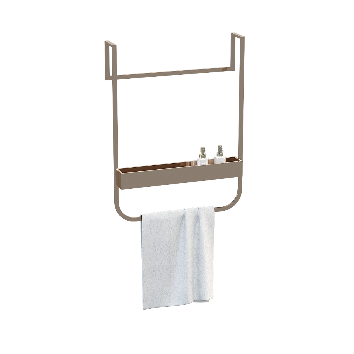 Modern Minimalist Bathroom Towel Rack – Rose Gold Design
