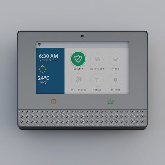 Sleek Smart Home Control Panel 3D model