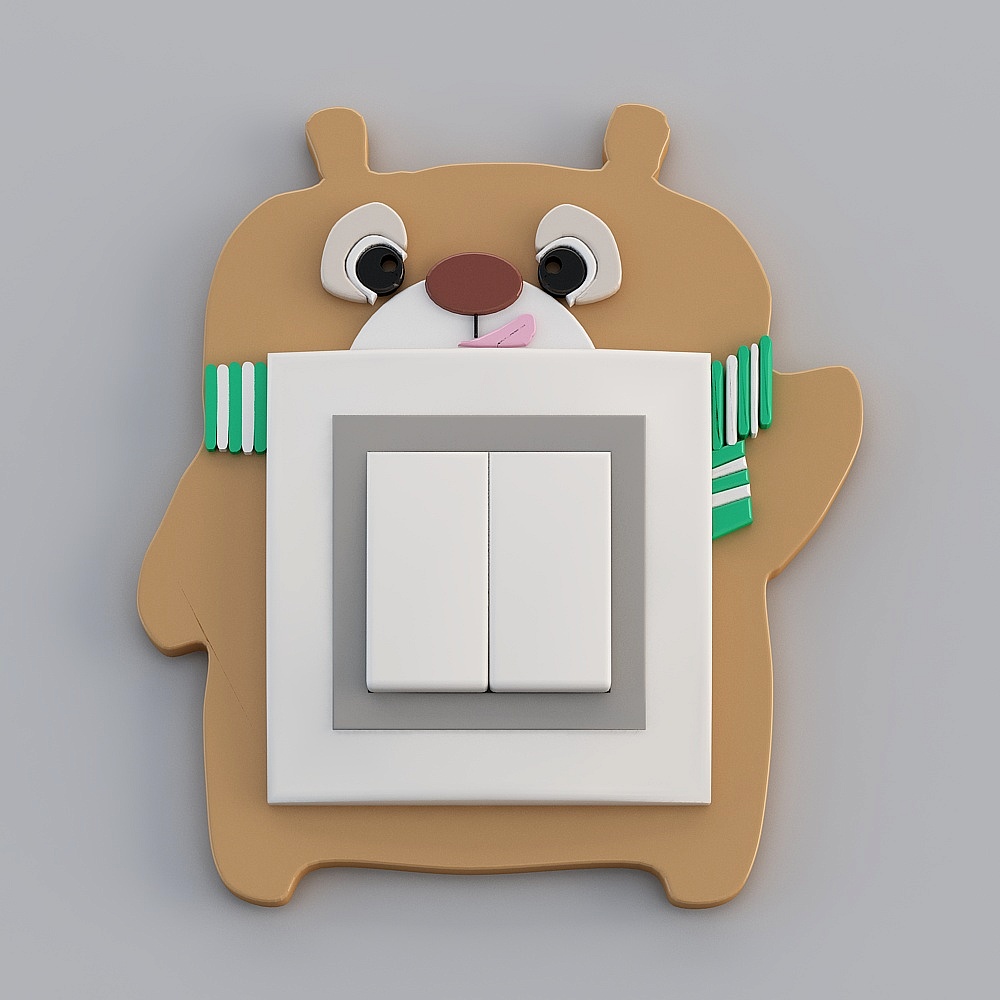 Charming Low-Poly 3D Switch Panel Model