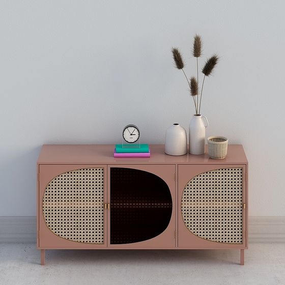 Stylish Low Poly Storage Cabinet 3D model