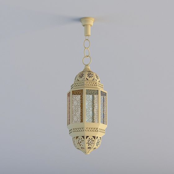 Elegant Middle Eastern Style Chandelier 3D model