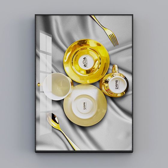 해피워크샵 - 모던 라이트 럭셔리 - 레스토랑 데코레이션 페인팅 - 고양이 생선회 재미