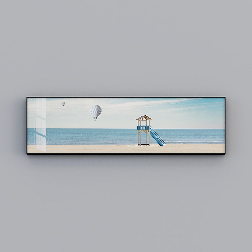 Happy Workshop - Nordic Wind - Living Room - Long Hot Air Balloon Decorative Paintings - Travel around the world