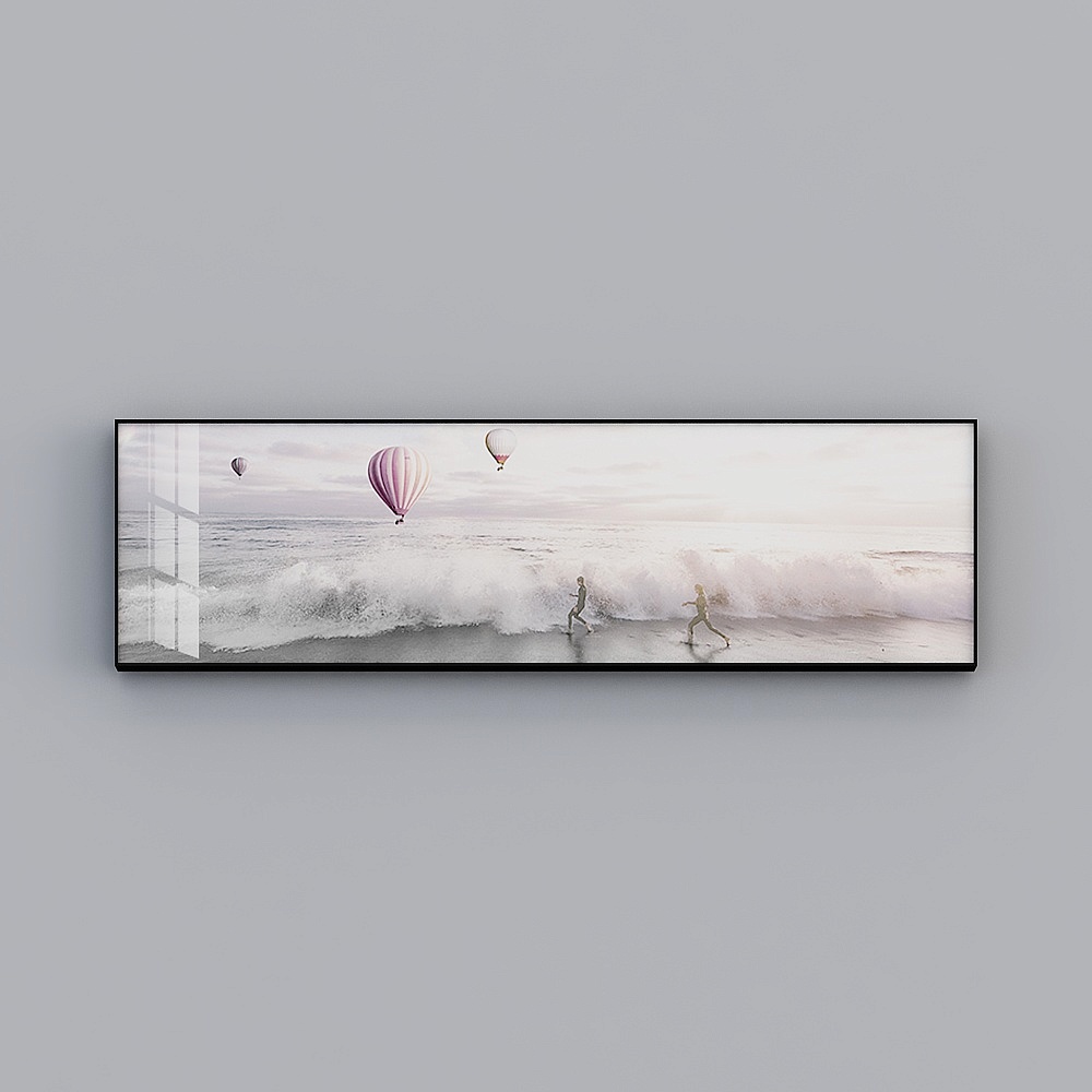 Happy Workshop - Nordic Wind - Living Room - Long Hot Air Balloon Decorative Paintings - Travel around the world