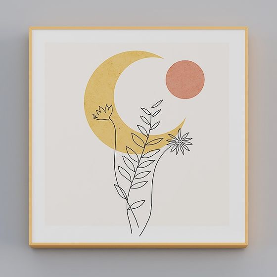 Dreamy Moonlit Floral Shadows 3D model