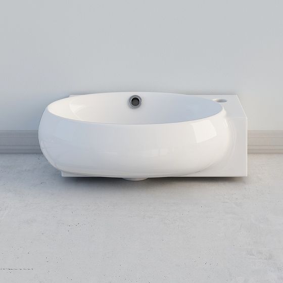 Elegant Minimalist Sink 3D model for Modern Spaces