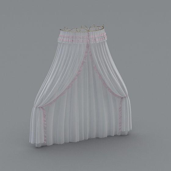 Princess Canopy Bed 3D model