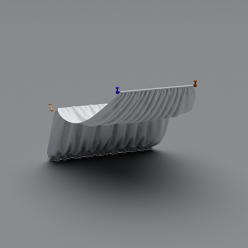 The bed is cut in two