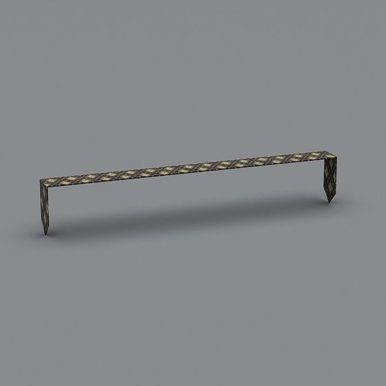 Vintage Bench 3D model in Low Poly Style