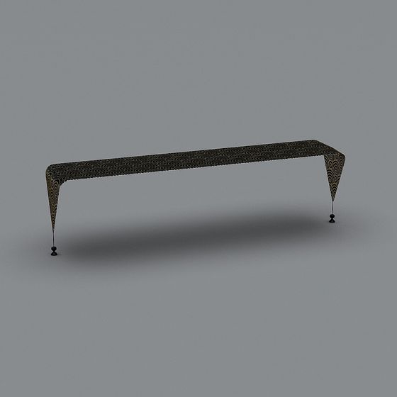 Sleek Low-Poly Bench 3D model