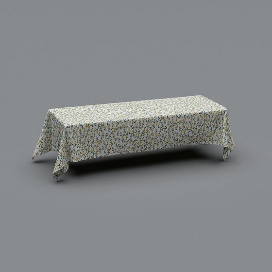 Floral Tablecloth 3D model