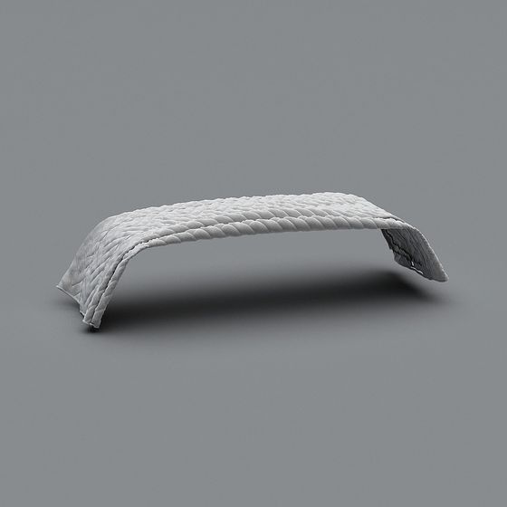 Elegant Quilted Bench 3D model