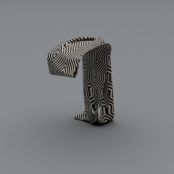 Origami Art Chair 3D model