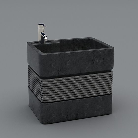 Modern Mop Basin 3D Model in Green