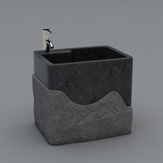 Black Floor Mop Basin for Practical Spaces