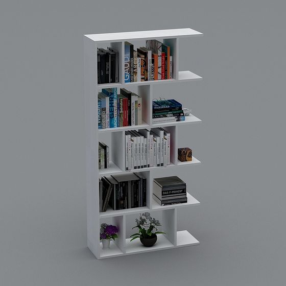 Modern Minimalist Bookshelf 3D model