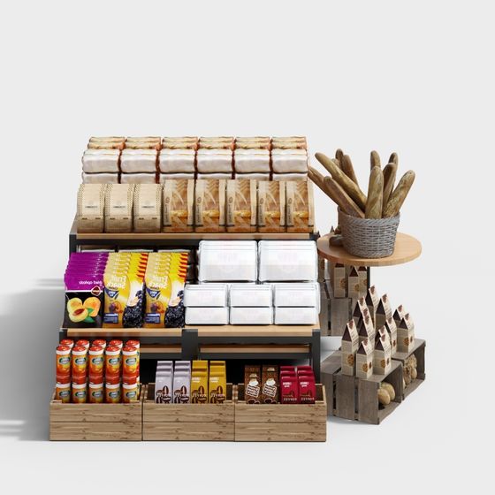 Bakery Shelf 3D model for Creative Projects