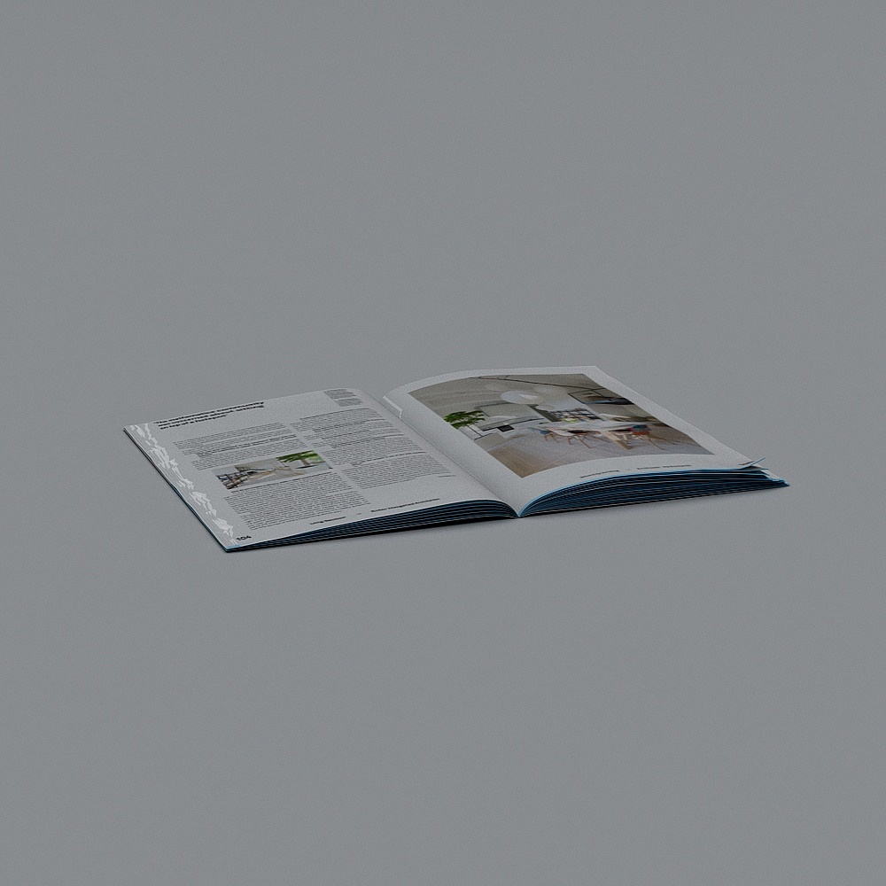 Stylish Magazine Display Rack 3D model