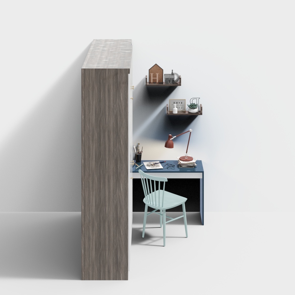 簡約艾倫-衣櫃桌全1m8