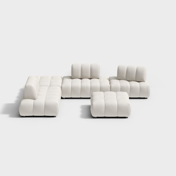 Modular Sofa 3D model for Modern Aesthetics
