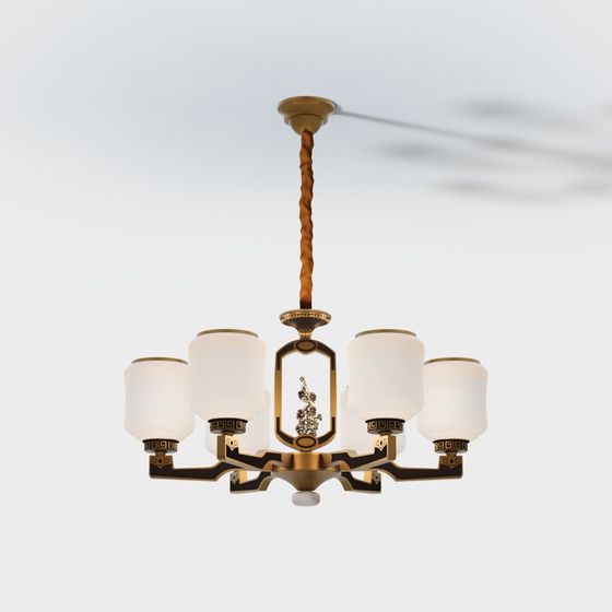 Elegant Classic-Modern Chandelier 3D model