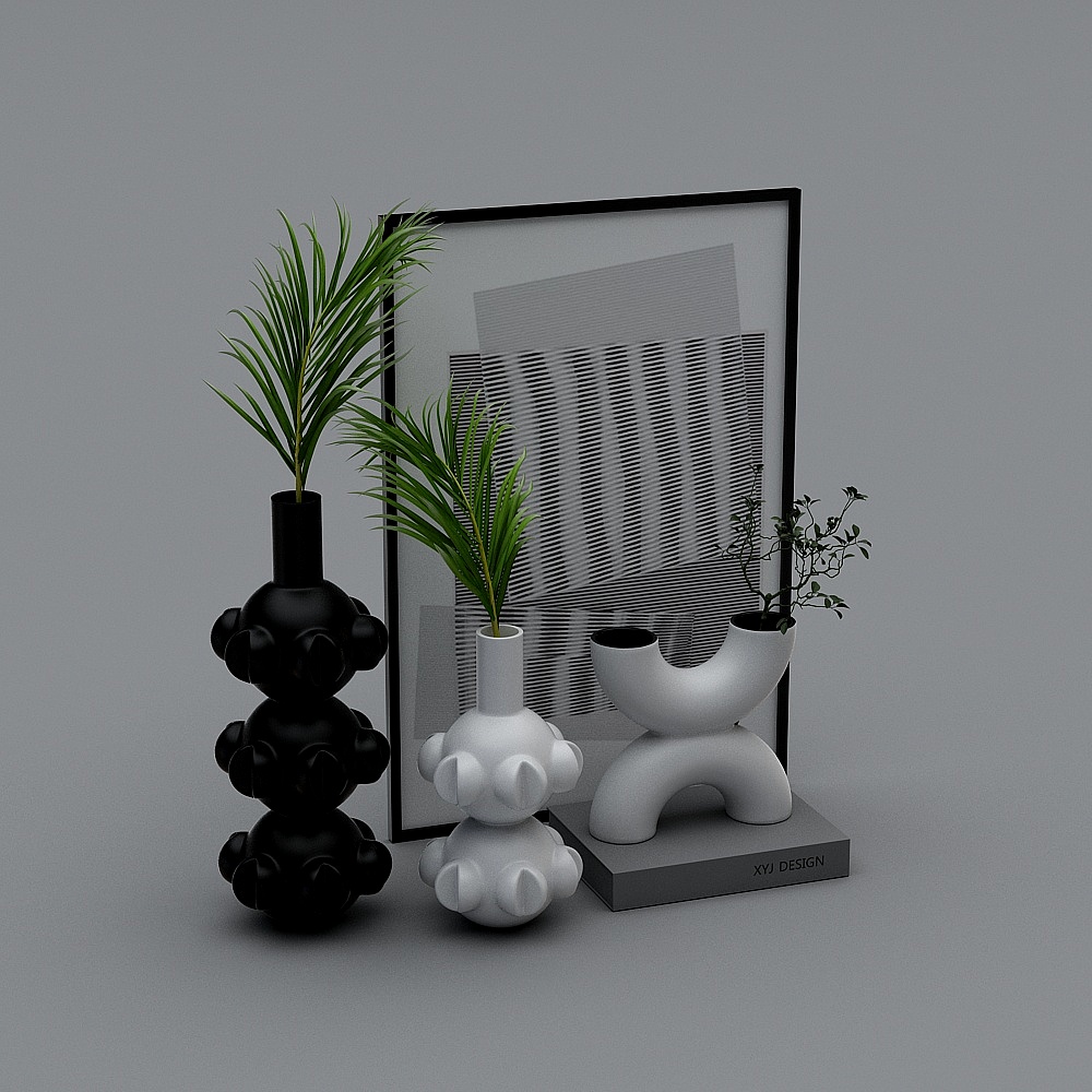 Abstract Vase Collection 3D model
