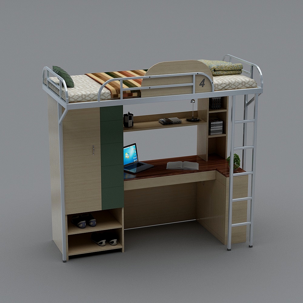 Modern school dormitory 1 - bunk bed