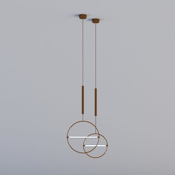 Minimalist Suspended Halo Light 3D model