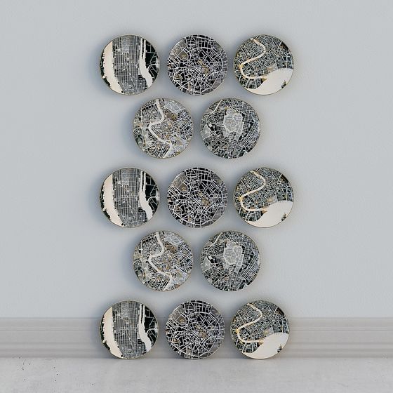 Unique Low-Poly City Map 3D Model