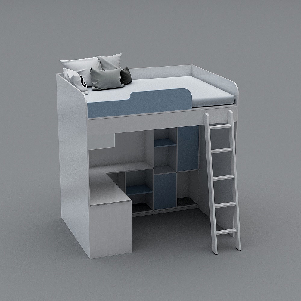 Urban Loft Bed 3D model