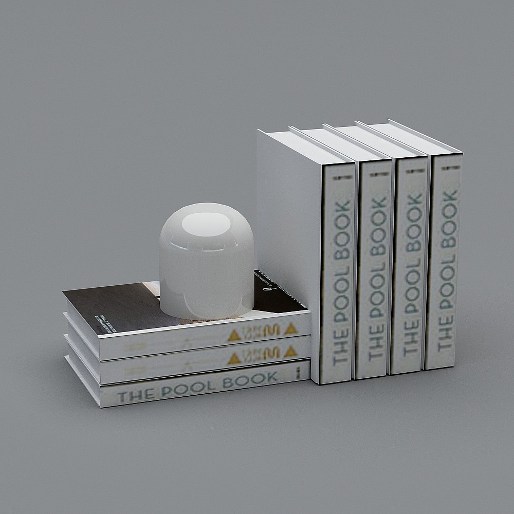 Bookshelf with Lamp 3D model