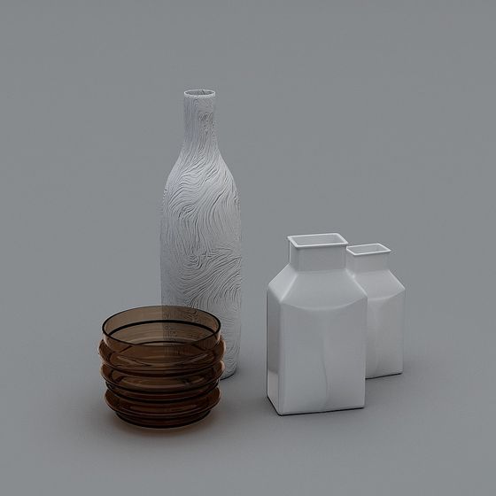 Elegant Low-Polygon Art Decor 3D model