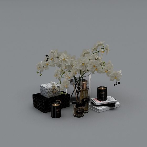 Elegant Orchid 3D model with Stylish Décor