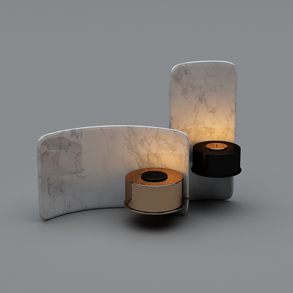 Marble Glow Wall Light 3D model