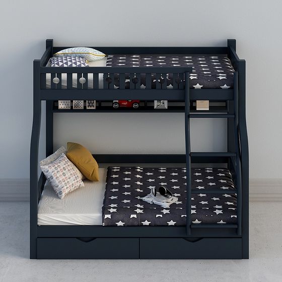 Cozy Bunk Bed 3D model