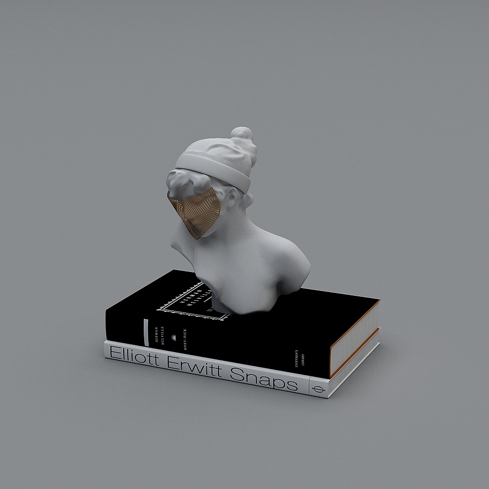 Urban Mask Bust Low Poly 3D model