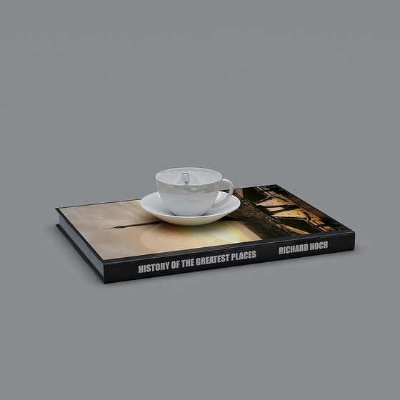 Delicate 3D Teacup and Saucer Model 3D model