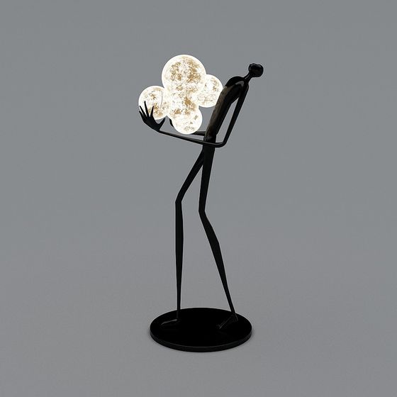 Black Human Sculpture 3D Model for Artistic Spaces