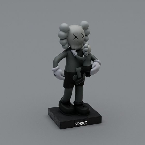 Kaws Companion 3D model - Symbol of Friendship