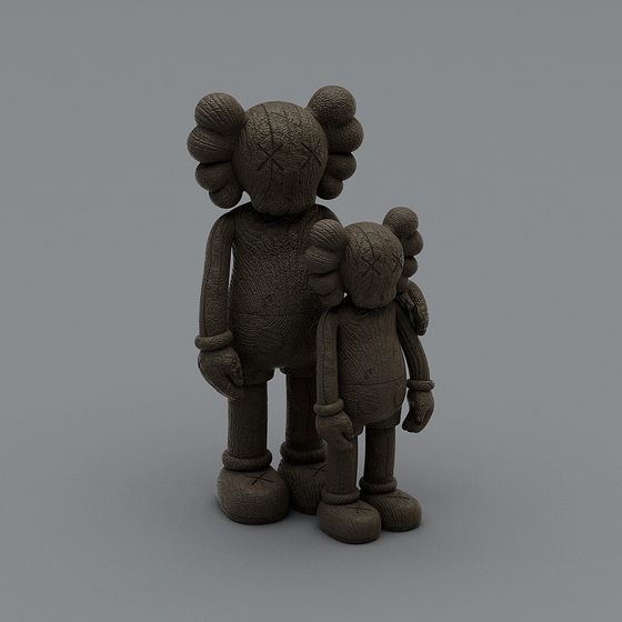 Unique Gemini Doll 3D model with High Detail