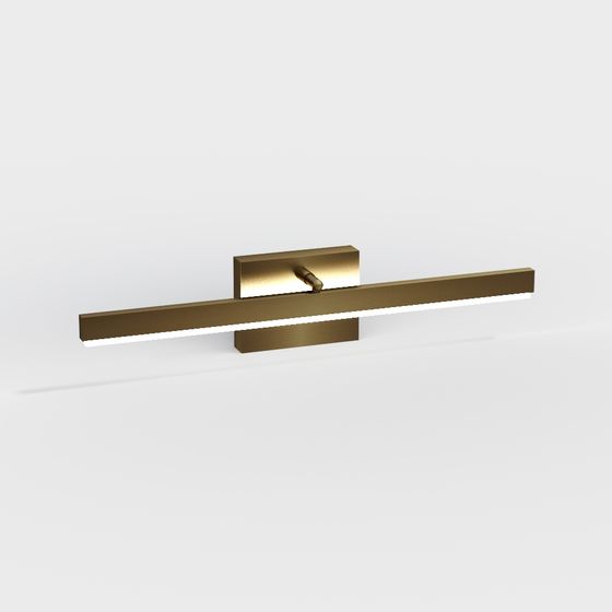 Minimalist Brass Light Fixture 3D model