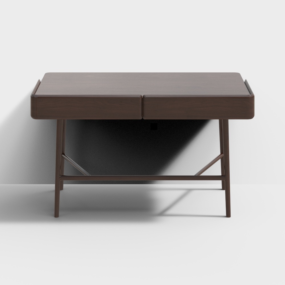 Urban Corner Workbench 3D Model – Industrial Wood & Metal