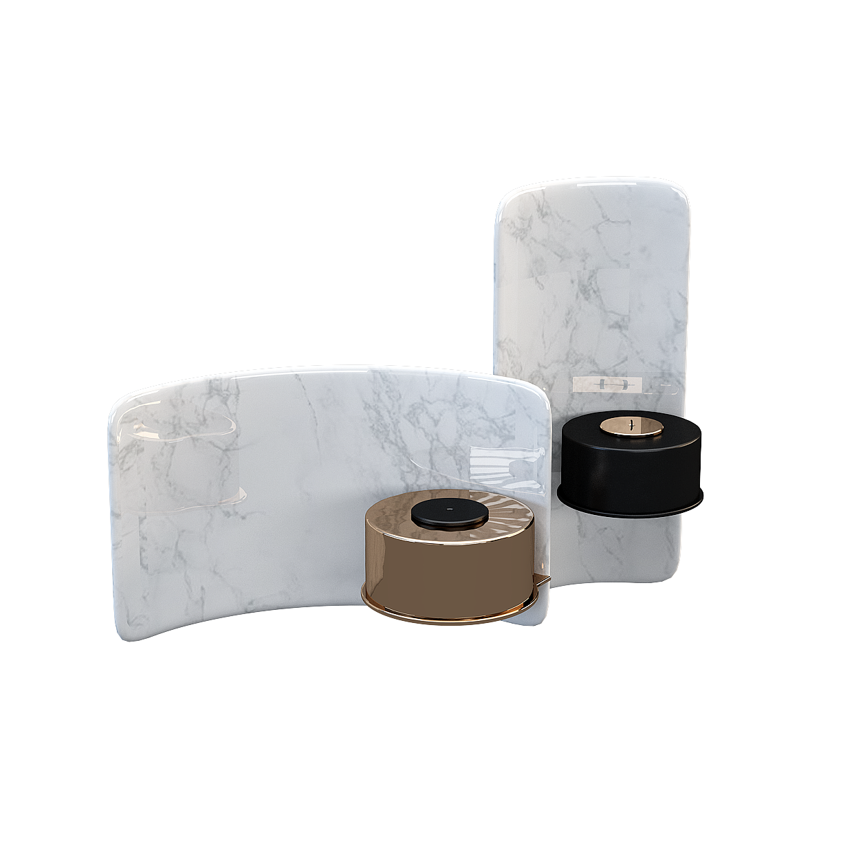 Marble Glow Wall Light 3D Model – Low-Poly Marble Design