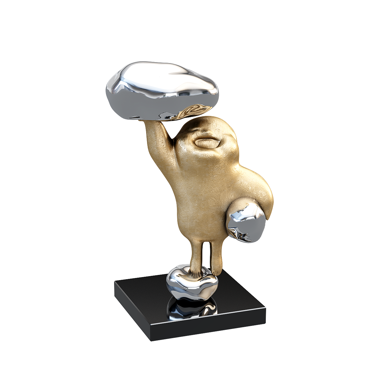 Balance Master Bird 3D Model – Vibrant Low-Poly Art