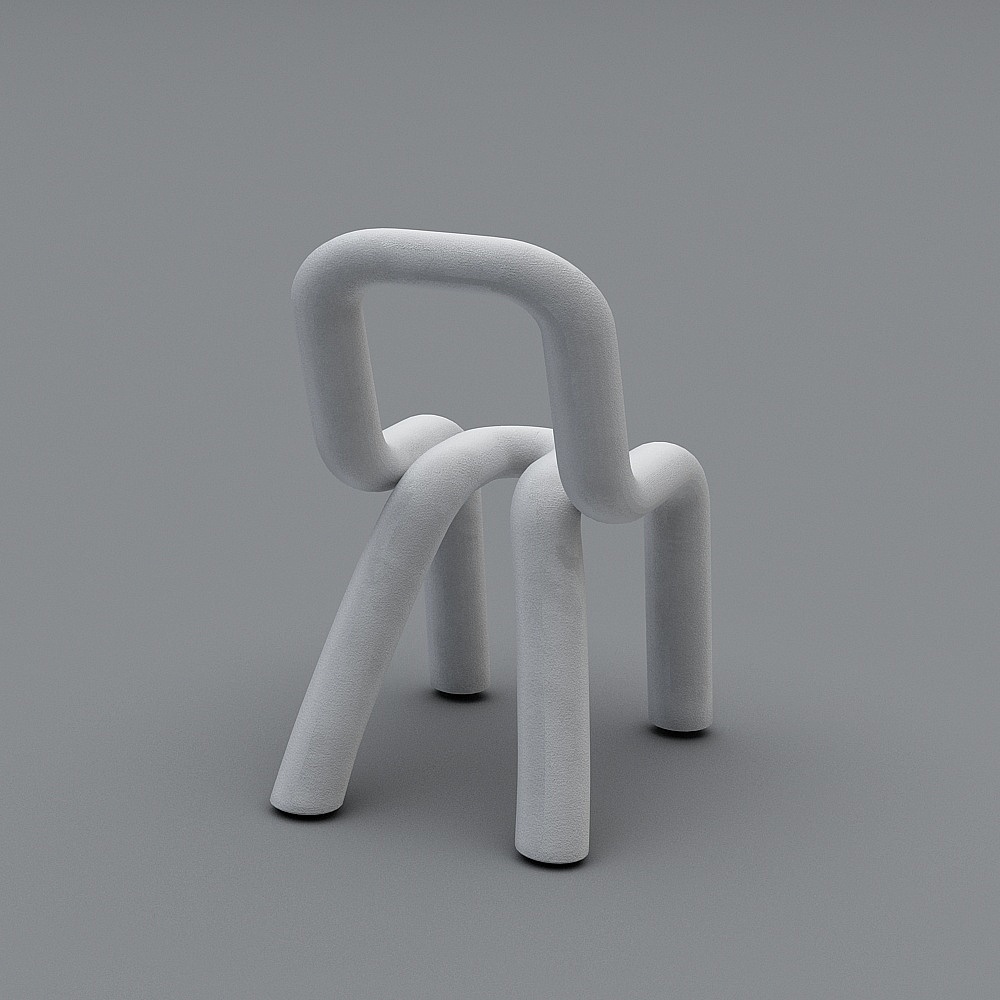 Unique Low-Poly Chair 3D Model