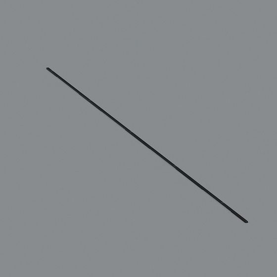 Elegant Black Magic Wand 3D Model