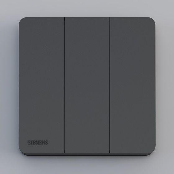 Elegant Low-Polygon Switch Panel 3D model