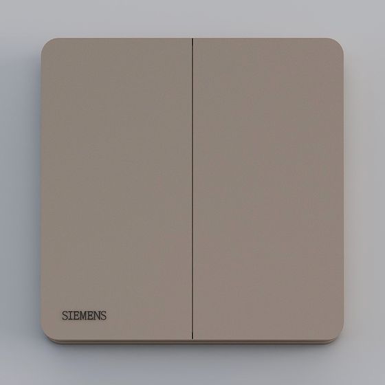 Siemens Double Switch Panel 3D Model