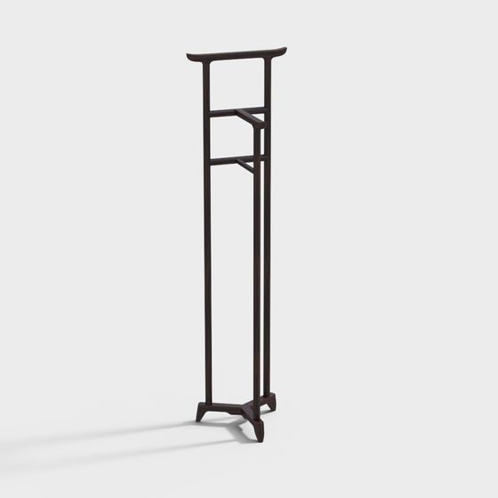 Elegant Minimalist Coat Rack 3D model